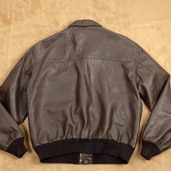 Vintage Perrone Aviation Apparel Leather A-2 Flight Bomber Jacket Size 44 - Picture 2 of 15